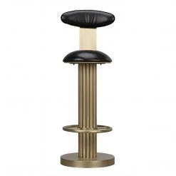 Noir Furniture Noir Sedes Bar Stool, Steel With Brass Finish Accent Tables