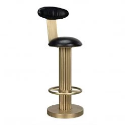Noir Furniture Noir Sedes Bar Stool, Steel With Brass Finish Accent Tables