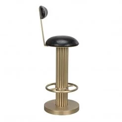 Noir Furniture Noir Sedes Bar Stool, Steel With Brass Finish Accent Tables