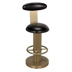 Noir Furniture Noir Sedes Counter Stool, Steel With Brass Finish