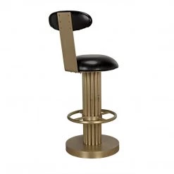 Noir Furniture Noir Sedes Counter Stool, Steel With Brass Finish