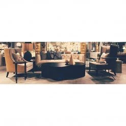 Noir Furniture Coffee Tables Noir Island Coffee Table, Black Steel