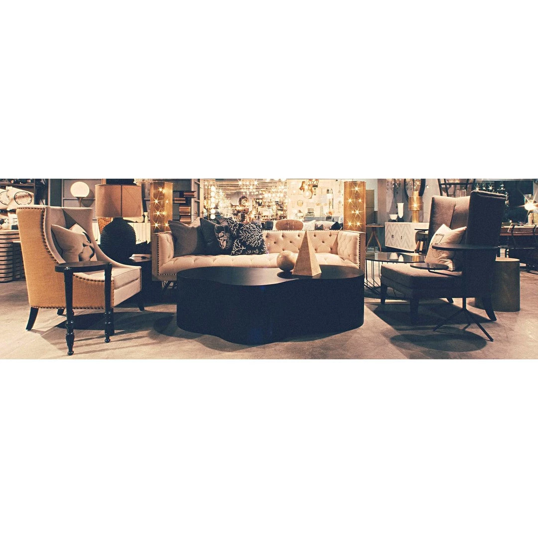 Noir Furniture Coffee Tables Noir Island Coffee Table, Black Steel