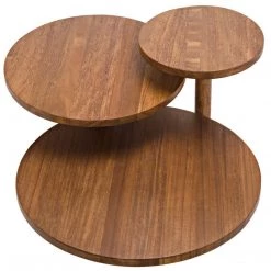 Noir Furniture Boogie Cocktail Table, Dark Walnut, Walnut And Metal Dining Tables
