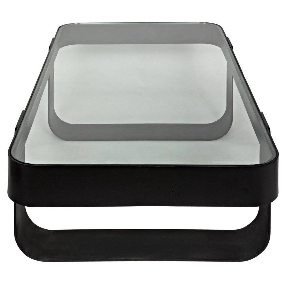 Noir Furniture Marshall Coffee Table, Black Metal Coffee Tables