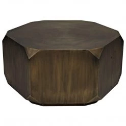 Coffee Tables Noir Furniture Tytus Coffee Table, Metal W/Aged Brass Finish
