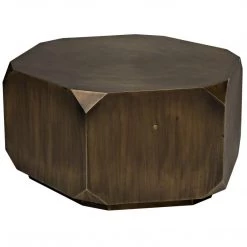 Coffee Tables Noir Furniture Tytus Coffee Table, Metal W/Aged Brass Finish