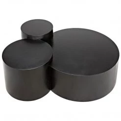 Coffee Tables Noir Furniture Ella Coffee Table, Black Metal Finish
