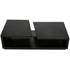 Noir Furniture Shift Coffee Table, Black Metal