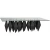 Noir Furniture Bast Metal Coffee Table With Glass Top, Black Metal