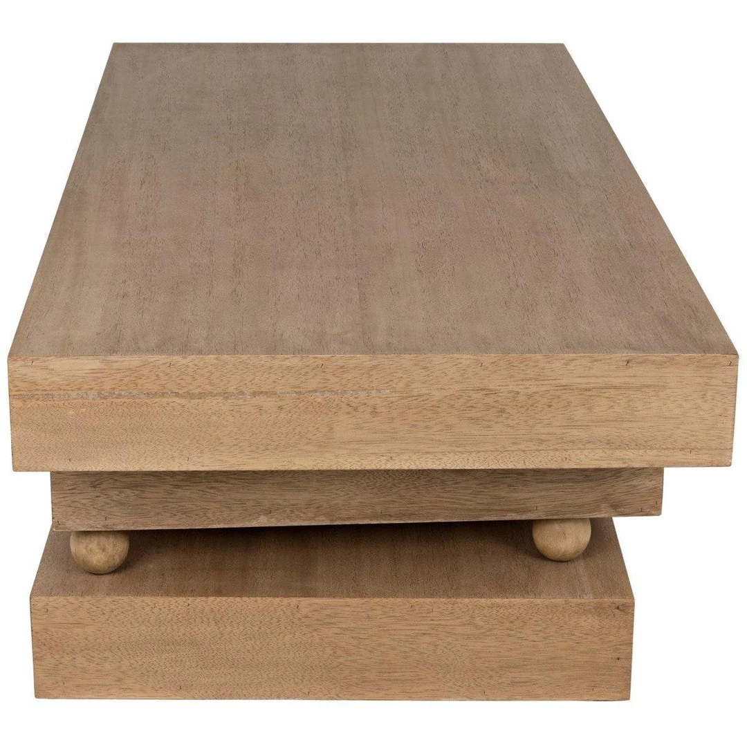 Noir Furniture Ramos Coffee Table, Washed Walnut Coffee Tables