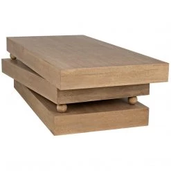 Noir Furniture Ramos Coffee Table, Washed Walnut Coffee Tables