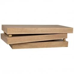 Noir Furniture Ramos Coffee Table, Washed Walnut Coffee Tables