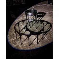 Coffee Tables Noir Furniture Achille Coffee Table, Black Metal