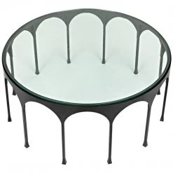 Coffee Tables Noir Furniture Achille Coffee Table, Black Metal