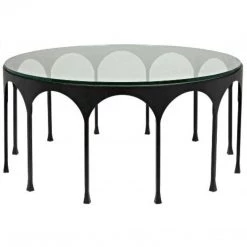 Coffee Tables Noir Furniture Achille Coffee Table, Black Metal