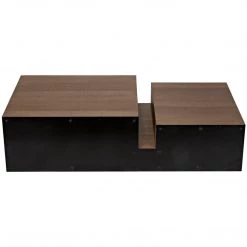 Coffee Tables Noir Furniture Nido Coffee Table, Black Metal