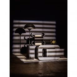 Noir Furniture Accent Tables Noir Nodum Accent Table, Black Steel