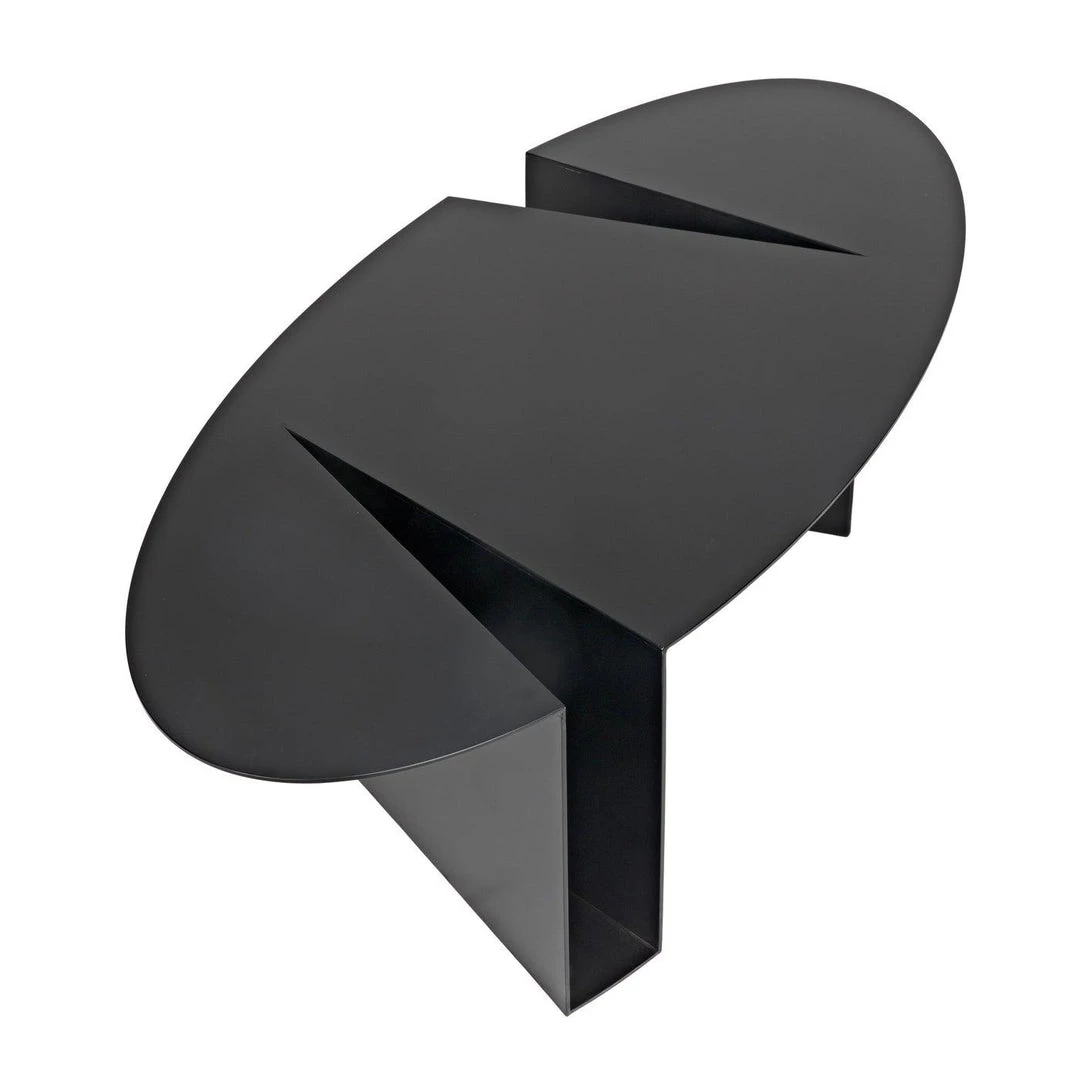 Noir Furniture Noir Minerva Coffee Table, Black Steel Coffee Tables