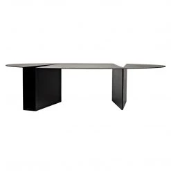 Noir Furniture Noir Minerva Coffee Table, Black Steel Coffee Tables