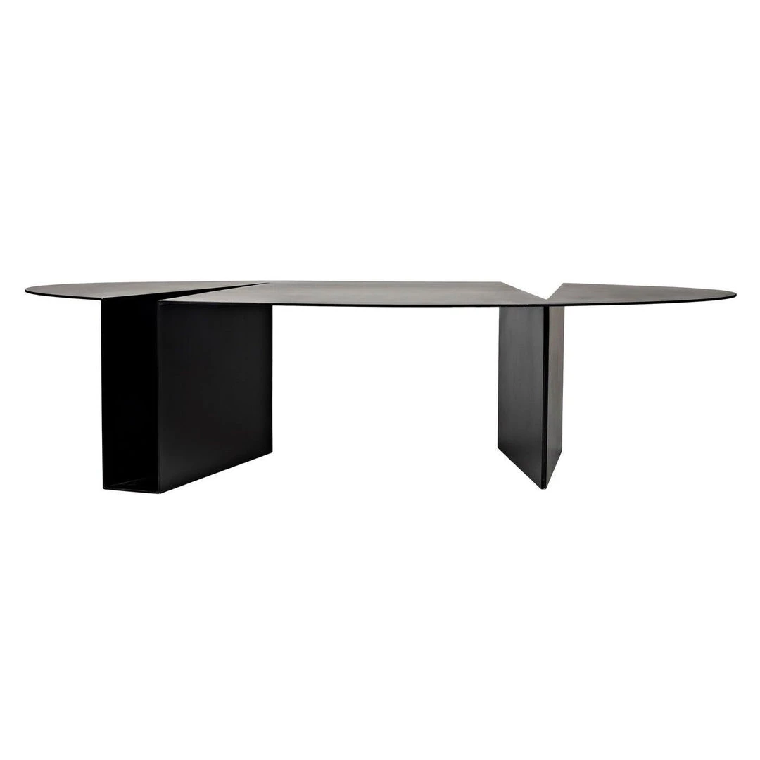 Noir Furniture Noir Minerva Coffee Table, Black Steel Coffee Tables