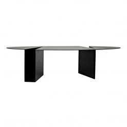 Noir Furniture Noir Minerva Coffee Table, Black Steel Coffee Tables