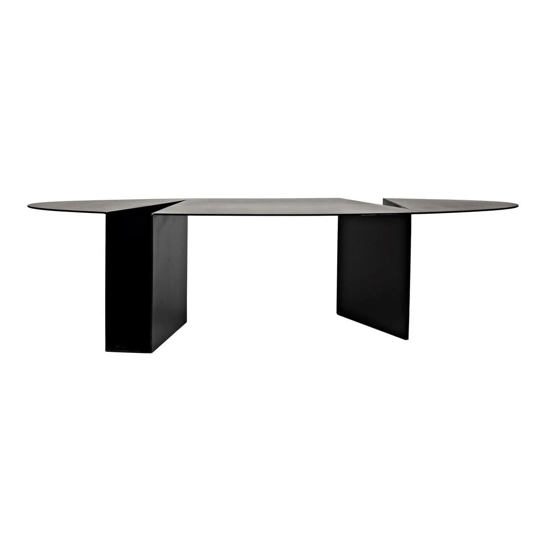 Noir Furniture Noir Minerva Coffee Table, Black Steel Coffee Tables