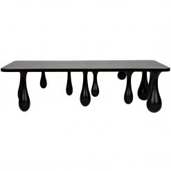 Noir Furniture Noir Drop Coffee Table, Hand Rubbed Black
