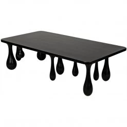 Noir Furniture Noir Drop Coffee Table, Hand Rubbed Black