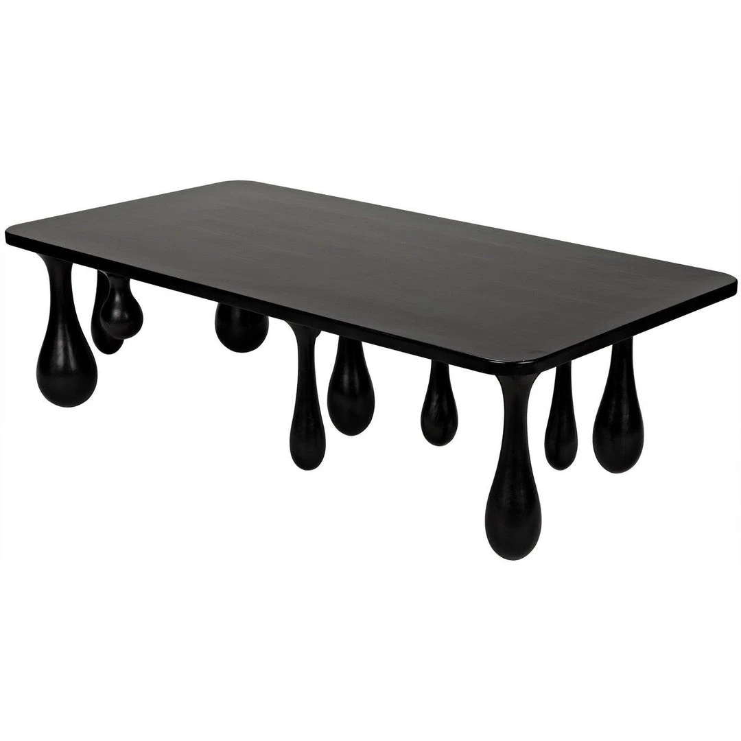Noir Furniture Noir Drop Coffee Table, Hand Rubbed Black