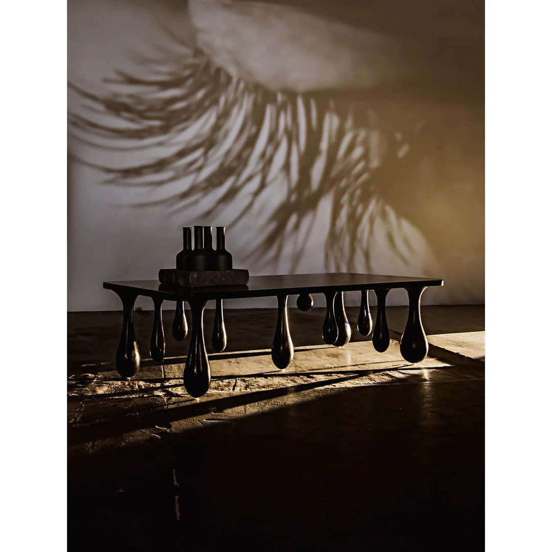 Noir Furniture Noir Drop Coffee Table, Hand Rubbed Black