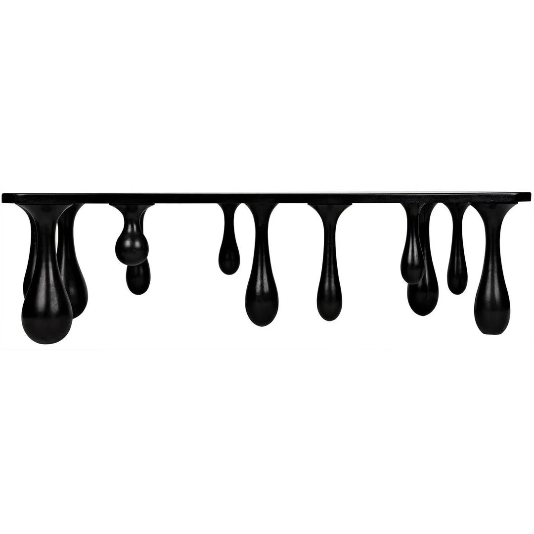 Noir Furniture Noir Drop Coffee Table, Hand Rubbed Black