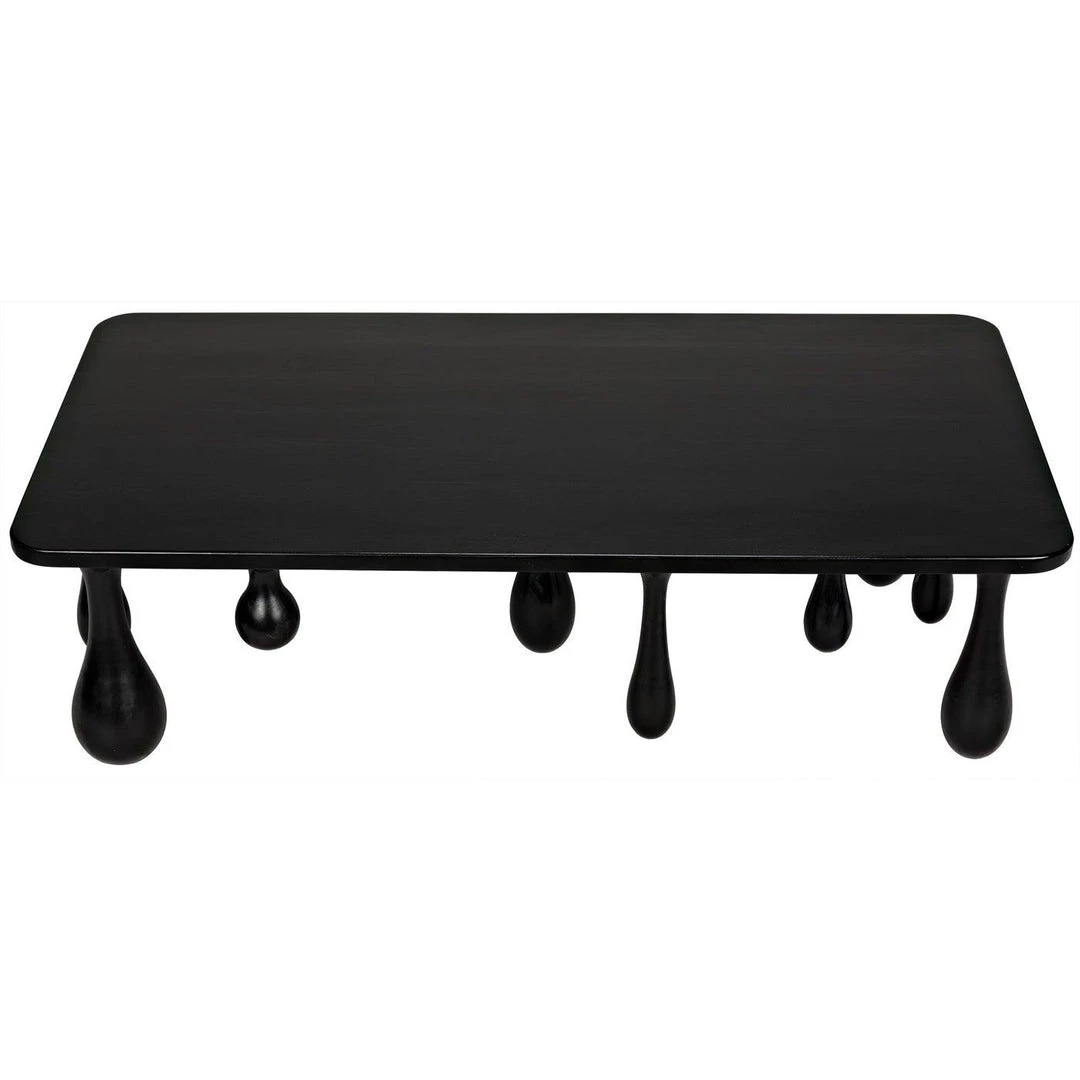 Noir Furniture Noir Drop Coffee Table, Hand Rubbed Black