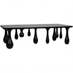 Noir Furniture Noir Drop Coffee Table, Hand Rubbed Black