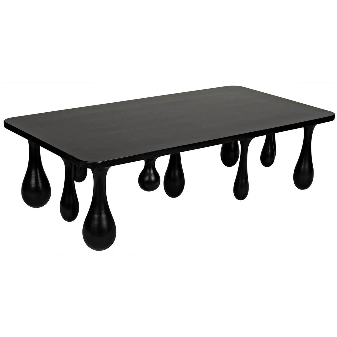 Noir Furniture Noir Drop Coffee Table, Hand Rubbed Black