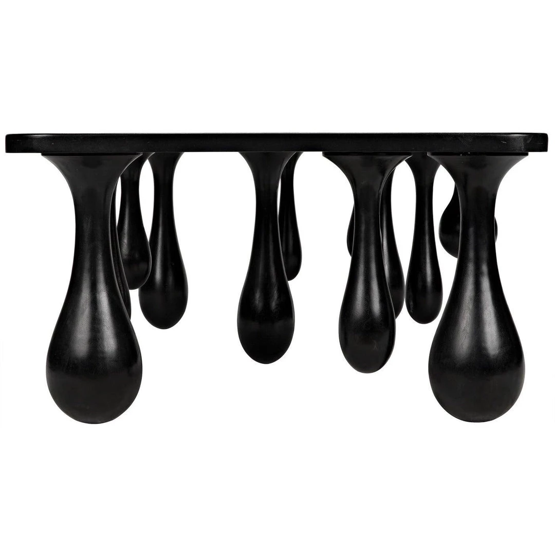 Noir Furniture Noir Drop Coffee Table, Hand Rubbed Black