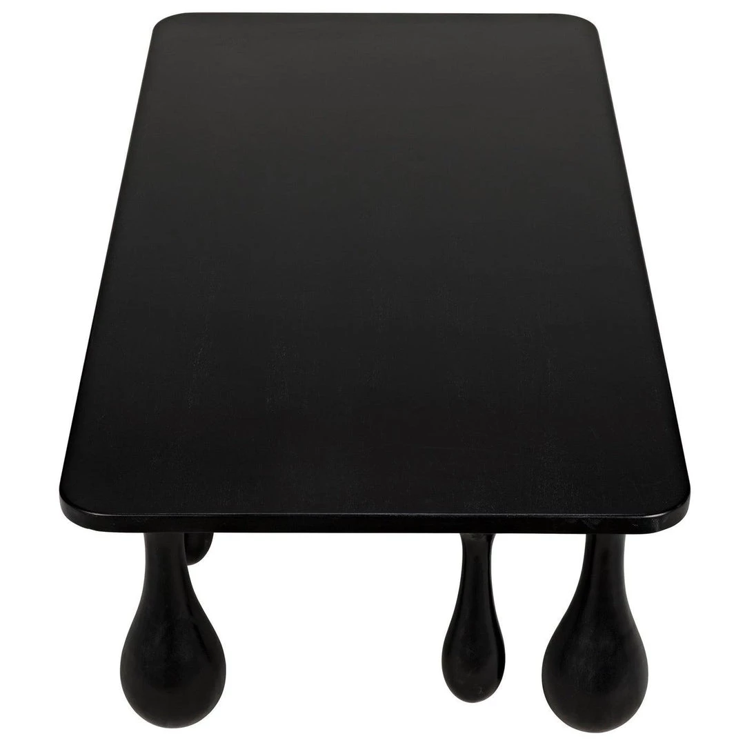 Noir Furniture Noir Drop Coffee Table, Hand Rubbed Black