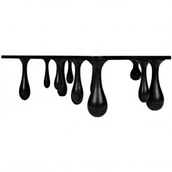 Noir Furniture Noir Drop Coffee Table, Hand Rubbed Black