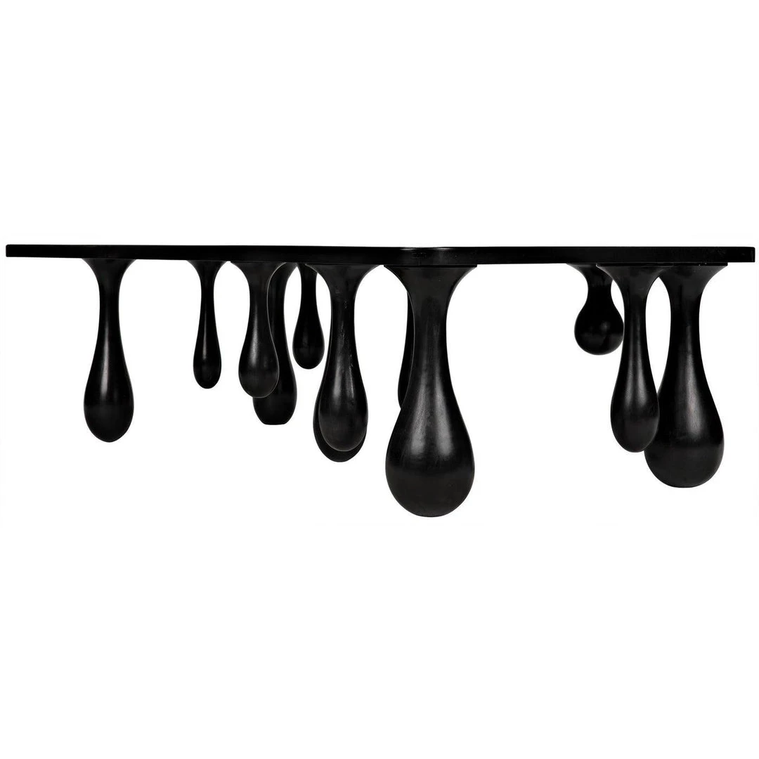 Noir Furniture Noir Drop Coffee Table, Hand Rubbed Black