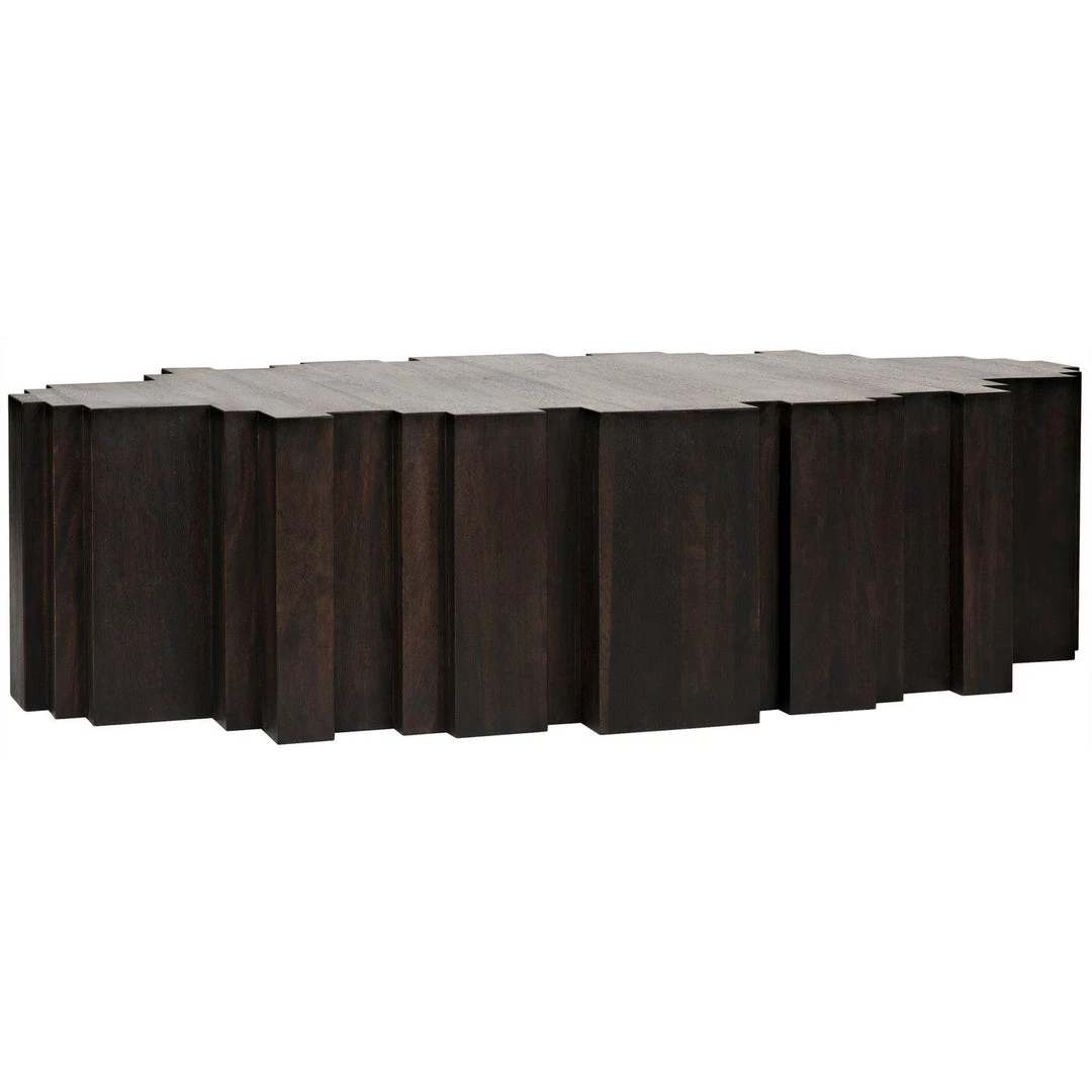 Noir Furniture Noir Royce Coffee Table, Ebony Walnut