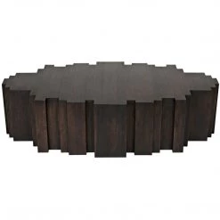 Noir Furniture Noir Royce Coffee Table, Ebony Walnut