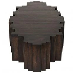 Noir Furniture Noir Royce Coffee Table, Ebony Walnut