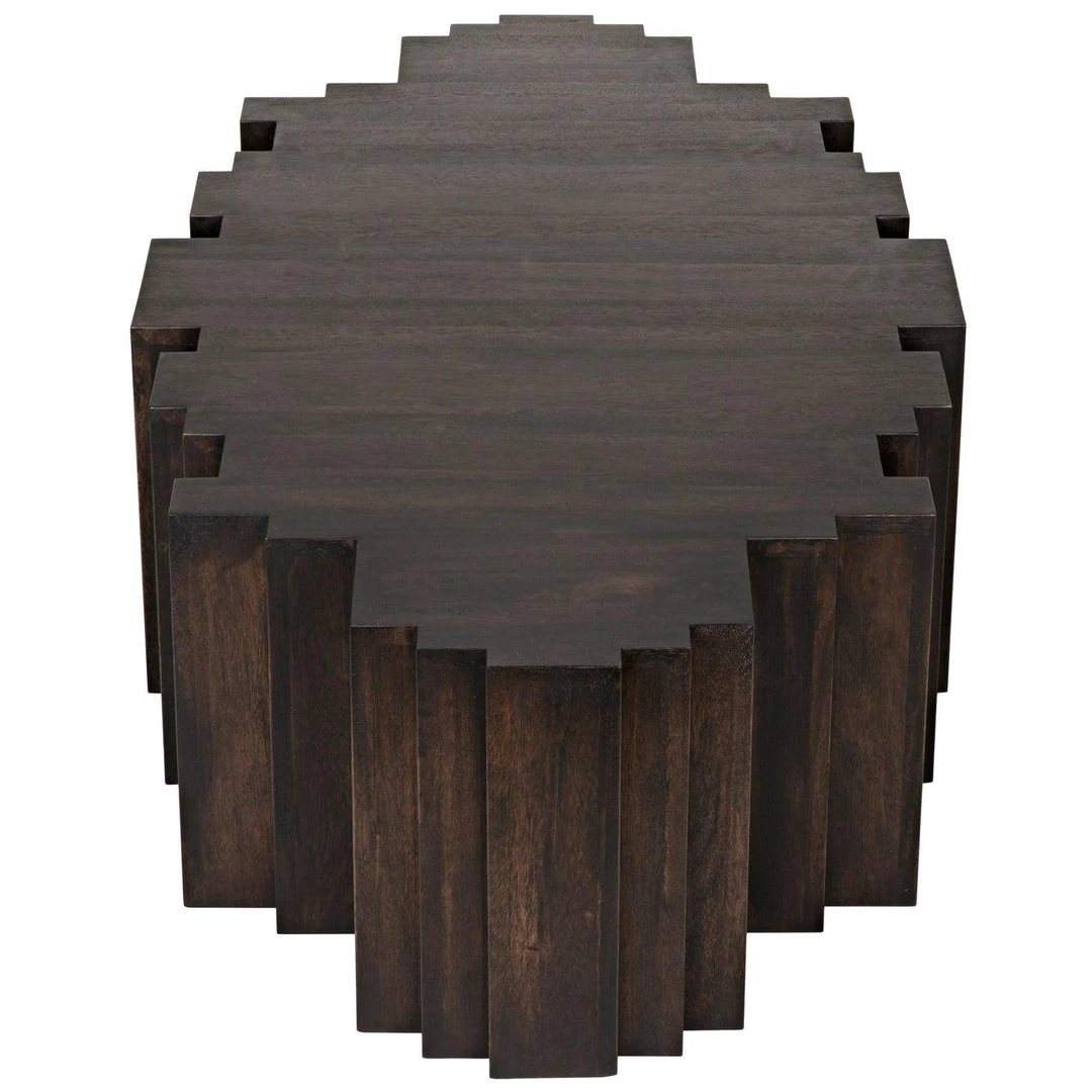 Noir Furniture Noir Royce Coffee Table, Ebony Walnut