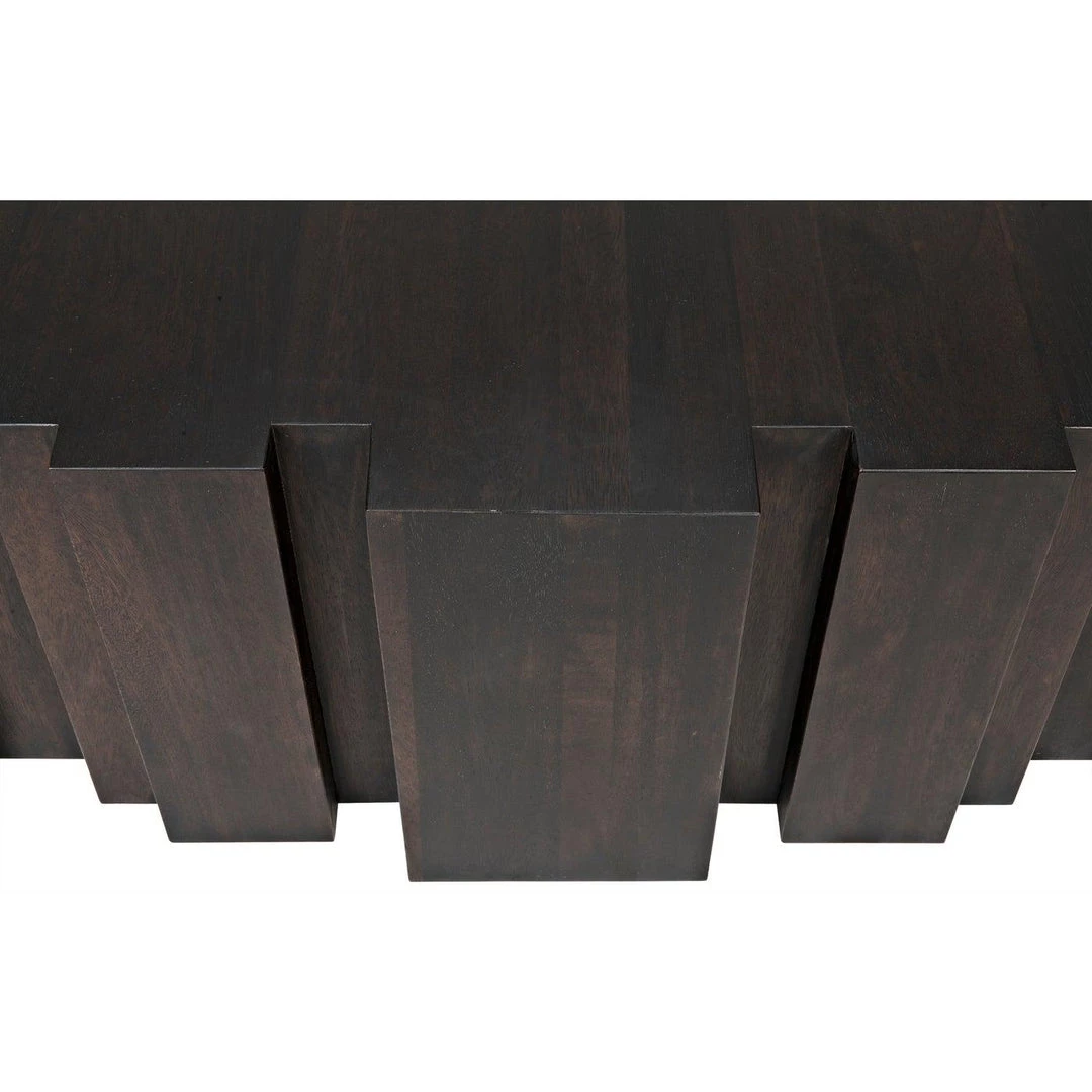 Noir Furniture Noir Royce Coffee Table, Ebony Walnut