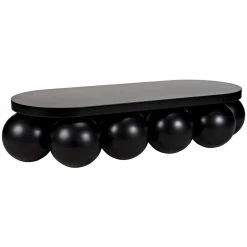 Noir Furniture Noir Lambreta Coffee Table, Black Steel