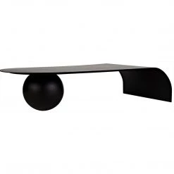 Noir Furniture Noir Rosario Coffee Table, Black Steel
