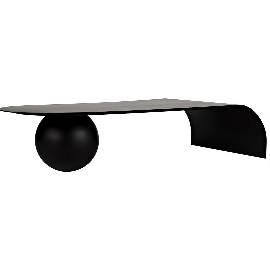 Noir Furniture Noir Rosario Coffee Table, Black Steel