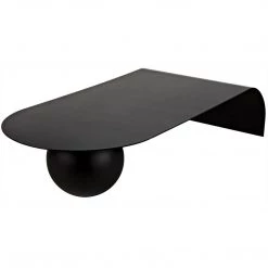 Noir Furniture Noir Rosario Coffee Table, Black Steel