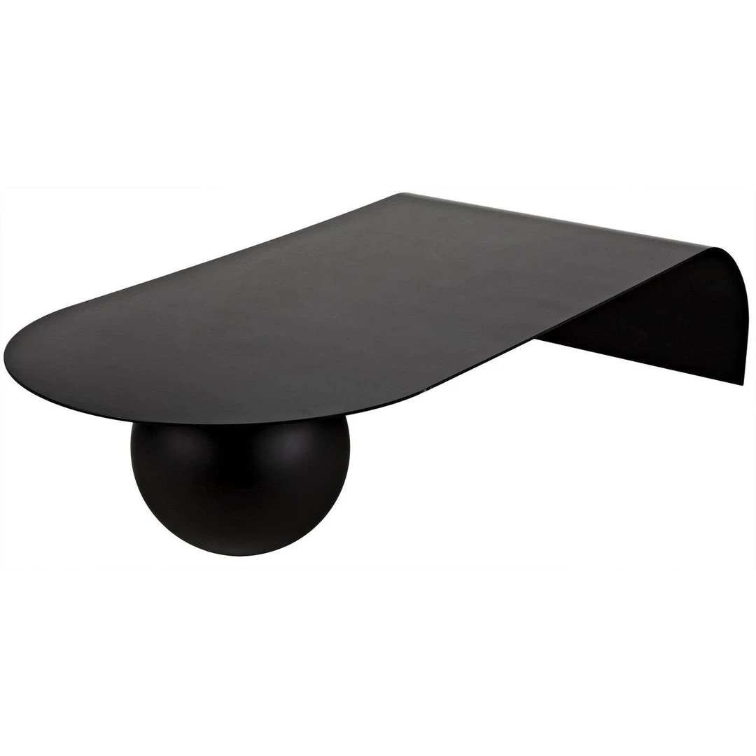 Noir Furniture Noir Rosario Coffee Table, Black Steel