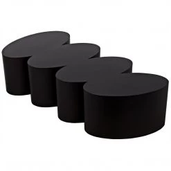 Noir Furniture Coffee Tables Noir Semyon Coffee Table, Black Steel